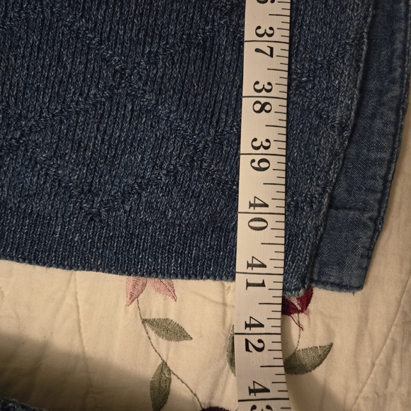 Blue Willi's Pure Indigo Cotton Knit Pencil Skirt Maxi Size XL Made In Denmark - Picture 15 of 16